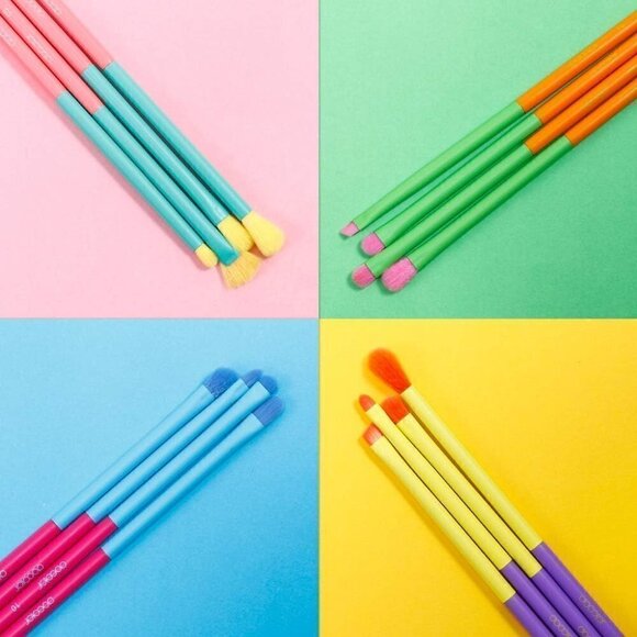 Docolor Eye Makeup 16pcs Colorful Eyeshadow Syanthic Hair Makeup Brush Set - Picture 7 of 15